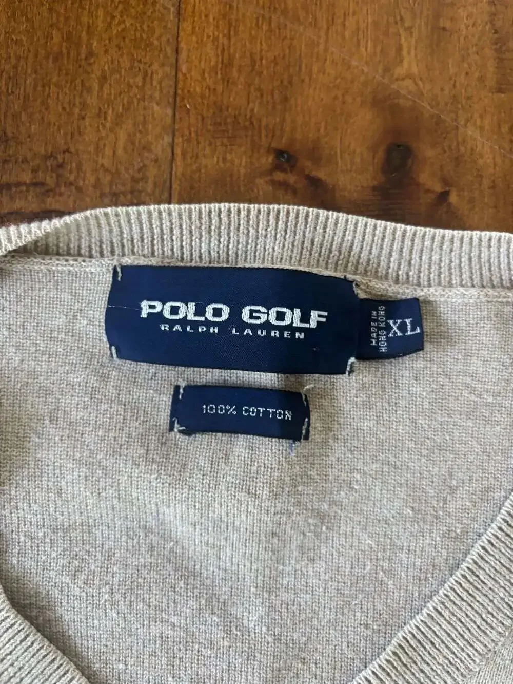 Polo Golf Ralph Lauren Men's V-Neck 100% Cotton Sweater, Size XL